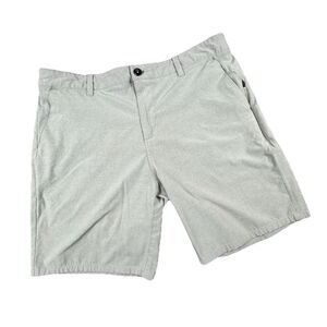 Vuori Aim Shorts Men 34 Tan 8" Golf Athleisure Performance Chino Stretch